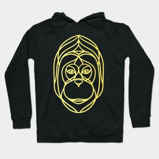 Monkey line art Hoodie